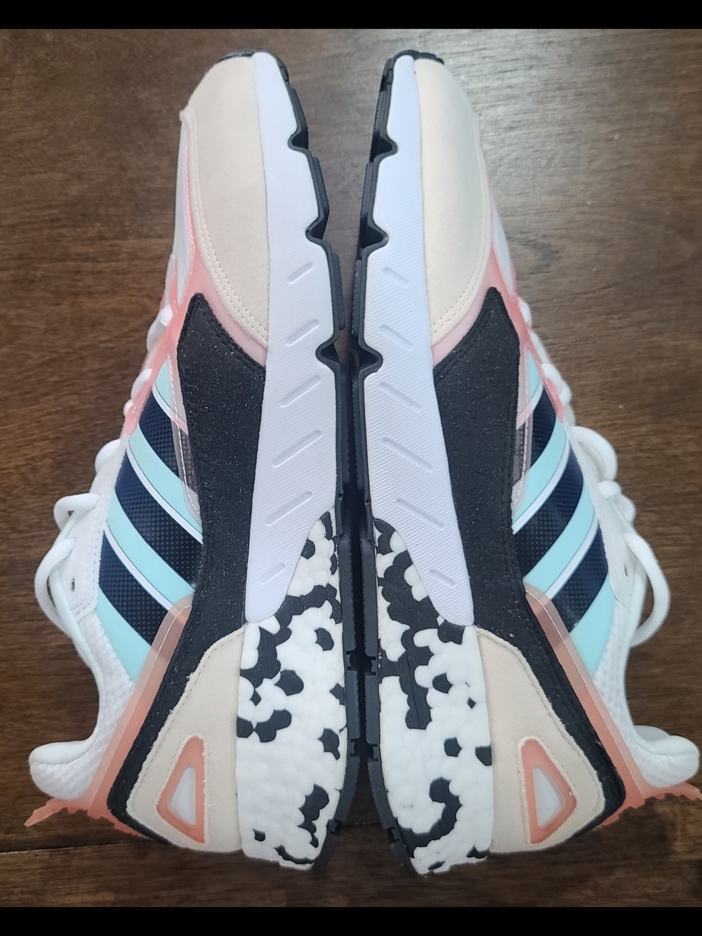 adidas Zx 1K Boost 2.0 White Multi-Colored Running Shoes Men's